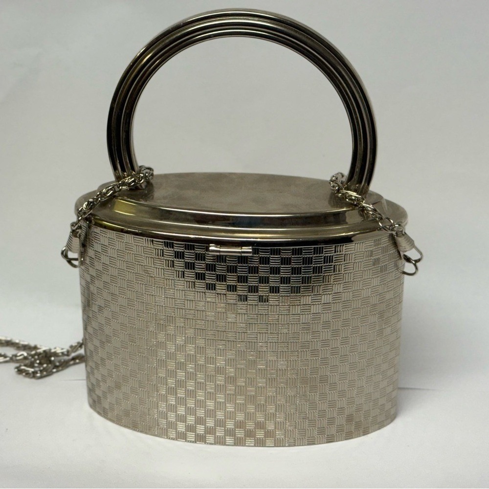 Sasha New York silver tone Evening Bag EUC - Picture 5 of 13